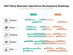 Half Yearly Business Operations Development Roadmap