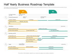 Half yearly business roadmap timeline powerpoint template