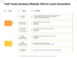Half yearly business website seo for lead generation