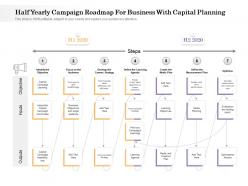 Half yearly campaign roadmap for business with capital planning
