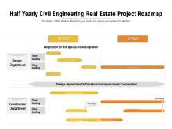 Half yearly civil engineering real estate project roadmap