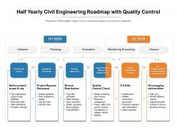 Half yearly civil engineering roadmap with quality control