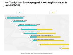 Half yearly client bookkeeping and accounting roadmap with data analyzing