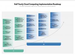 Half yearly cloud computing implementation roadmap
