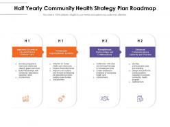 Half yearly community health strategy plan roadmap