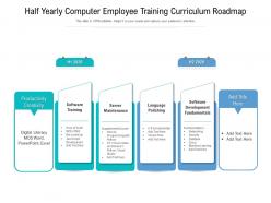 Half yearly computer employee training curriculum roadmap