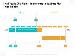 Half yearly crm project implementation roadmap plan with timeline