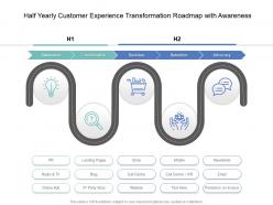 Half yearly customer experience transformation roadmap with awareness