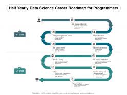 Half yearly data science career roadmap for programmers