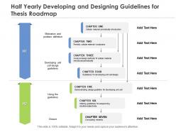 Half yearly developing and designing guidelines for thesis roadmap