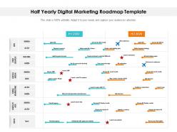 Half yearly digital marketing roadmap template