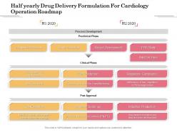 Half yearly drug delivery formulation for cardiology operation roadmap
