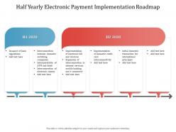 Half yearly electronic payment implementation roadmap