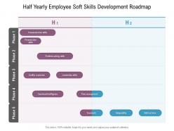Half yearly employee soft skills development roadmap
