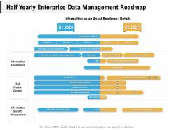 Half yearly enterprise data management roadmap