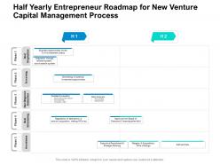 Half yearly entrepreneur roadmap for new venture capital management process