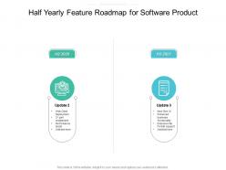 Half yearly feature roadmap for software product