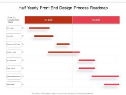 Half Yearly Front End Design Process Roadmap