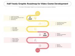 Half yearly graphic roadmap for video game development