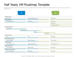 Half yearly hr roadmap timeline powerpoint template