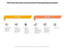 Half yearly information security solution planning roadmap template