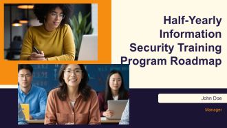 Half Yearly Information Security Training Program Roadmap PPT Information AT