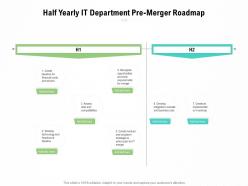 Half yearly it department pre merger roadmap