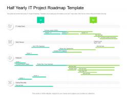 Half yearly it project roadmap timeline powerpoint template