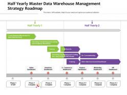 Half yearly master data warehouse management strategy roadmap