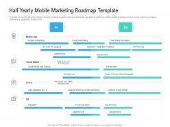 Half yearly mobile marketing roadmap timeline powerpoint template