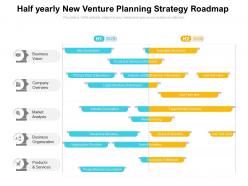 Half yearly new venture planning strategy roadmap