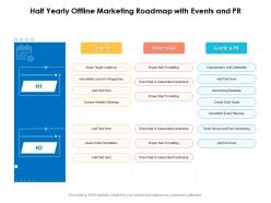 Half yearly offline marketing roadmap with events and pr