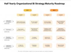 Half yearly organizational bi strategy maturity roadmap
