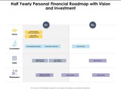 Half yearly personal financial roadmap with vision and investment