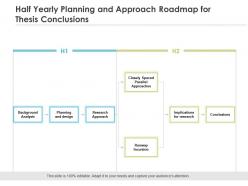 Half yearly planning and approach roadmap for thesis conclusions