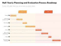 Half yearly planning and evaluation process roadmap