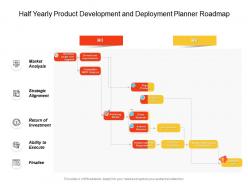 Half yearly product development and deployment planner roadmap
