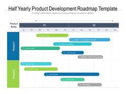 Half yearly product development roadmap template
