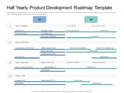 Half yearly product development roadmap timeline powerpoint template