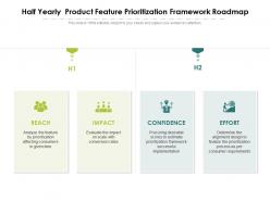 Half yearly product feature prioritization framework roadmap