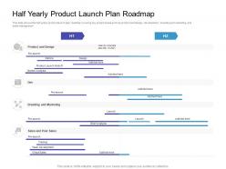 Half yearly product launch plan roadmap timeline powerpoint template
