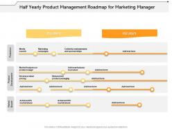 Half yearly product management roadmap for marketing manager