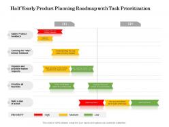 Half Yearly Product Planning Roadmap With Task Prioritization