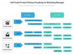 Half yearly product release roadmap for marketing manager