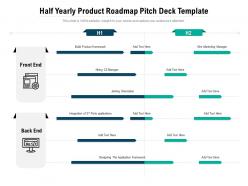 Half yearly product roadmap pitch deck template