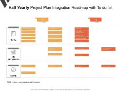 Half yearly project plan integration roadmap with to do list