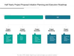 Half yearly project proposal initiation planning and execution roadmap