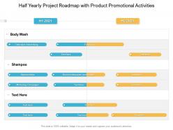 Half yearly project roadmap with product promotional activities