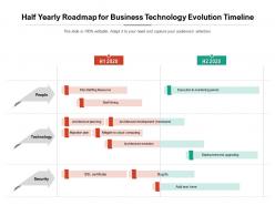 Half yearly roadmap for business technology evolution timeline