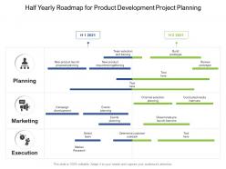 Half yearly roadmap for product development project planning